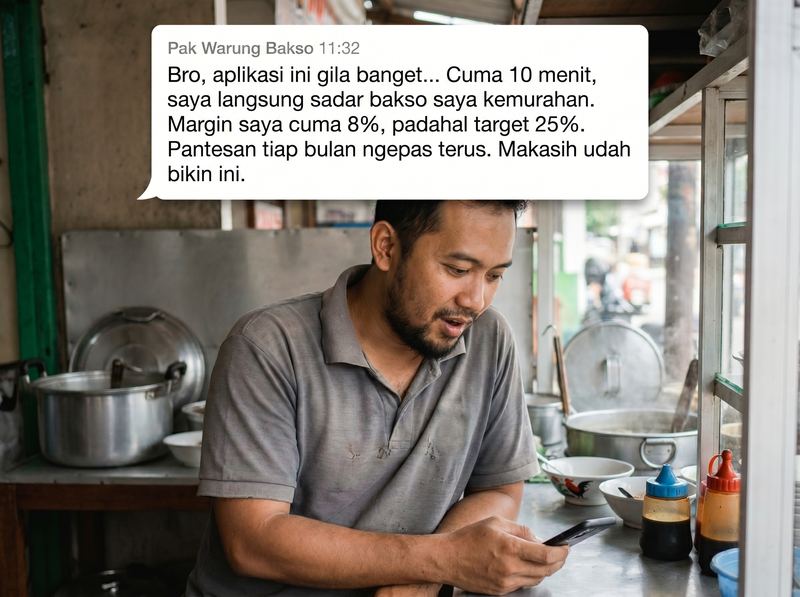 Testimoni pemilik warung bakso